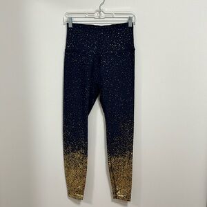 Beyond Yoga US L Navy/Gold Foil Leggings